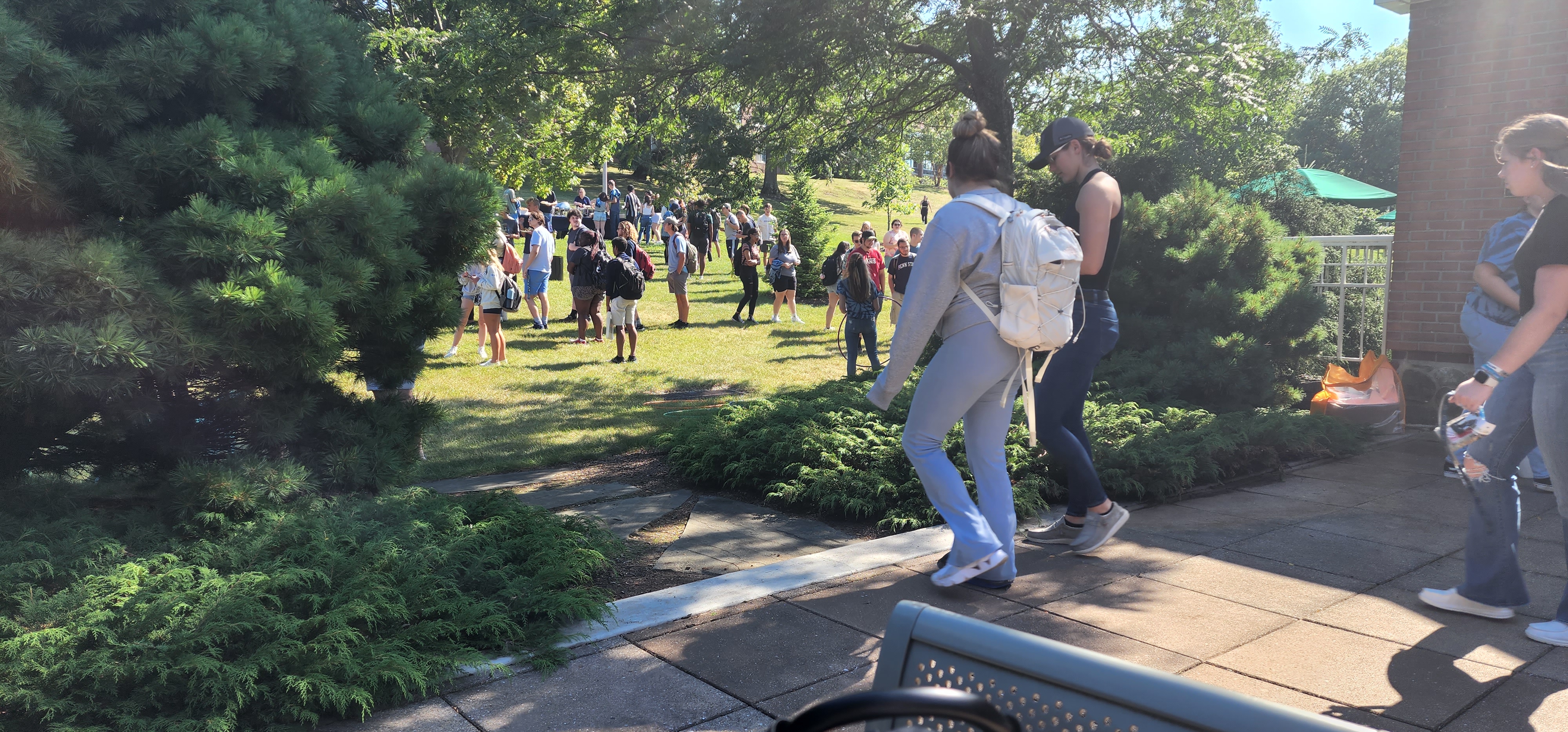 Students on Lawn